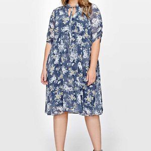 Michel Studio Flower Print Dress  - 14